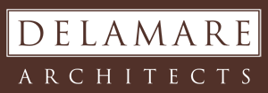 Delamare Architects White Logo